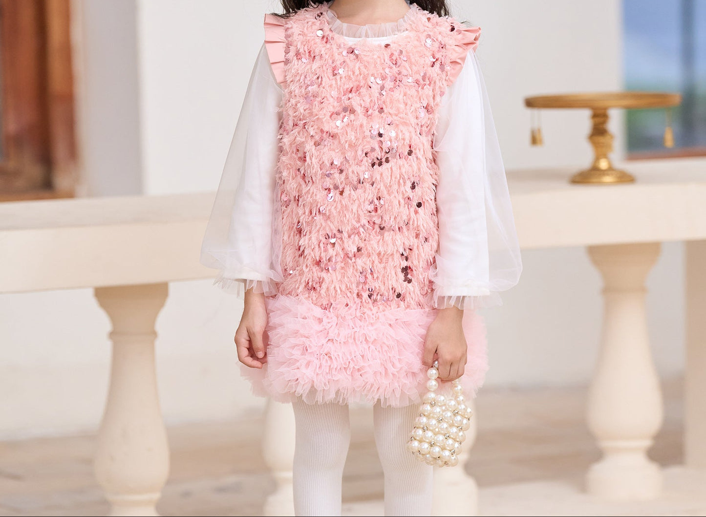 Children's Sequin Bow Dress