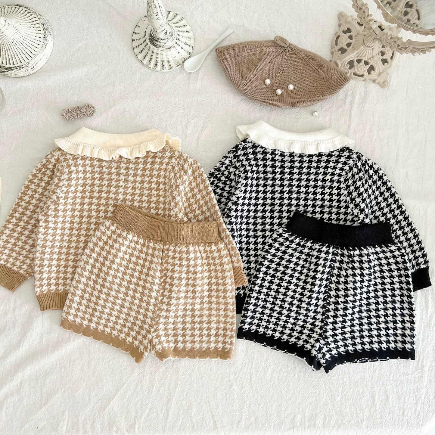 Girls' Plaid Wool Set