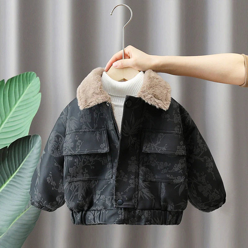 Plush Floral Children's Jacket