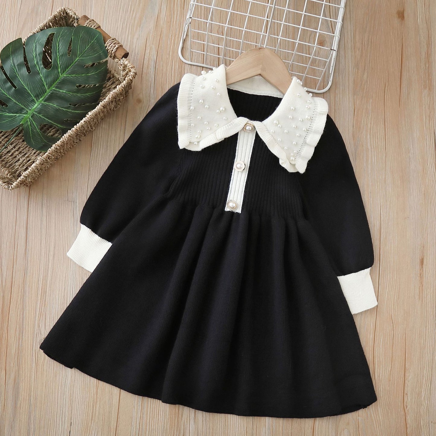 Children's Knitted Pearl Dress