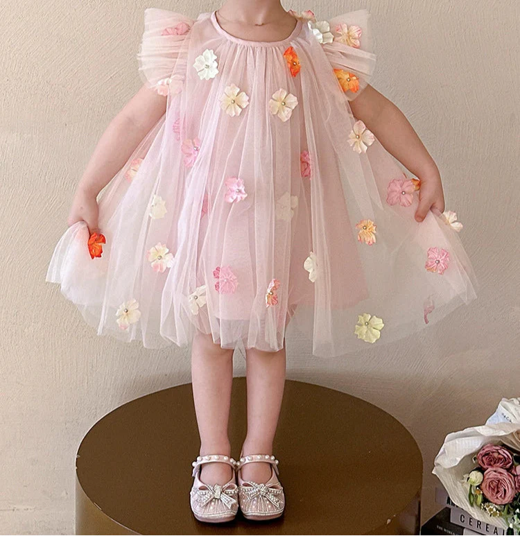 Children's Tulle Flower Dress