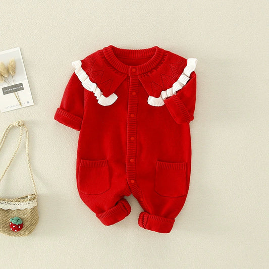 Mono de punto para niños con bolsillos