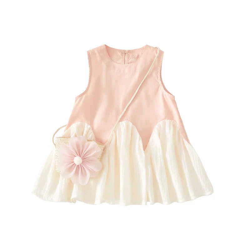 Children's Summer Dress + Flower Bag