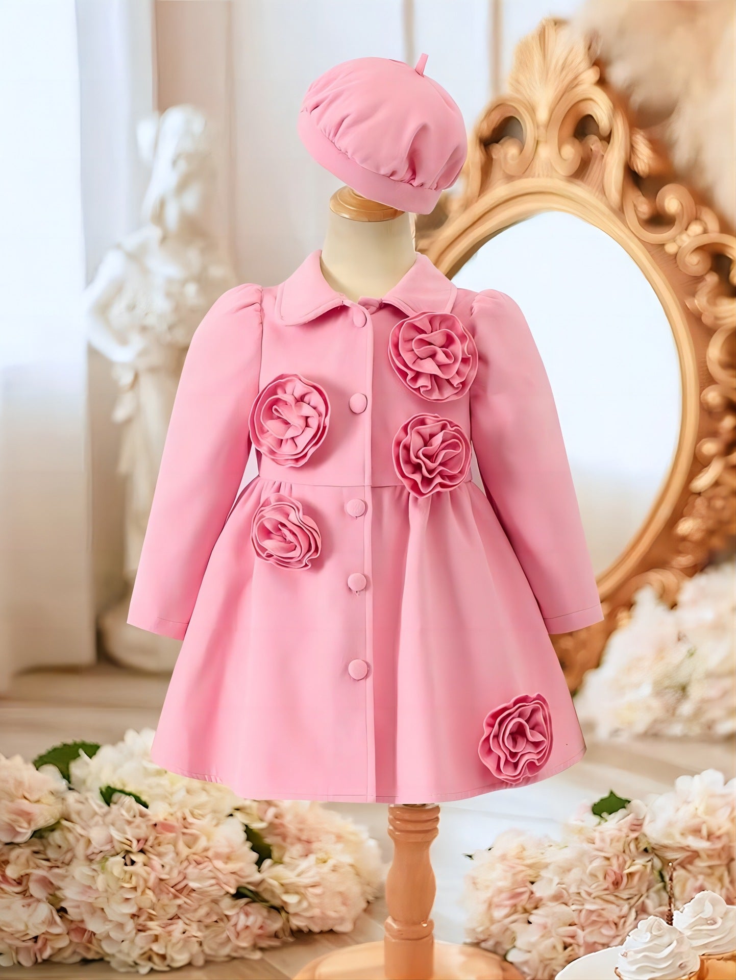 Pink Flowers Children's Dress