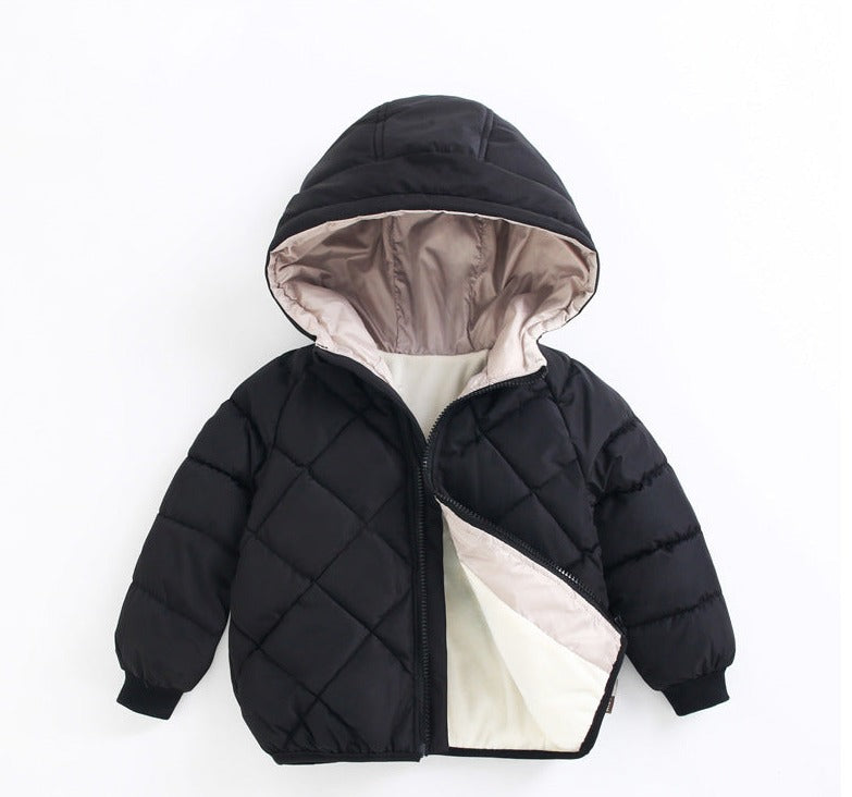Chaqueta cálida con capucha para niños