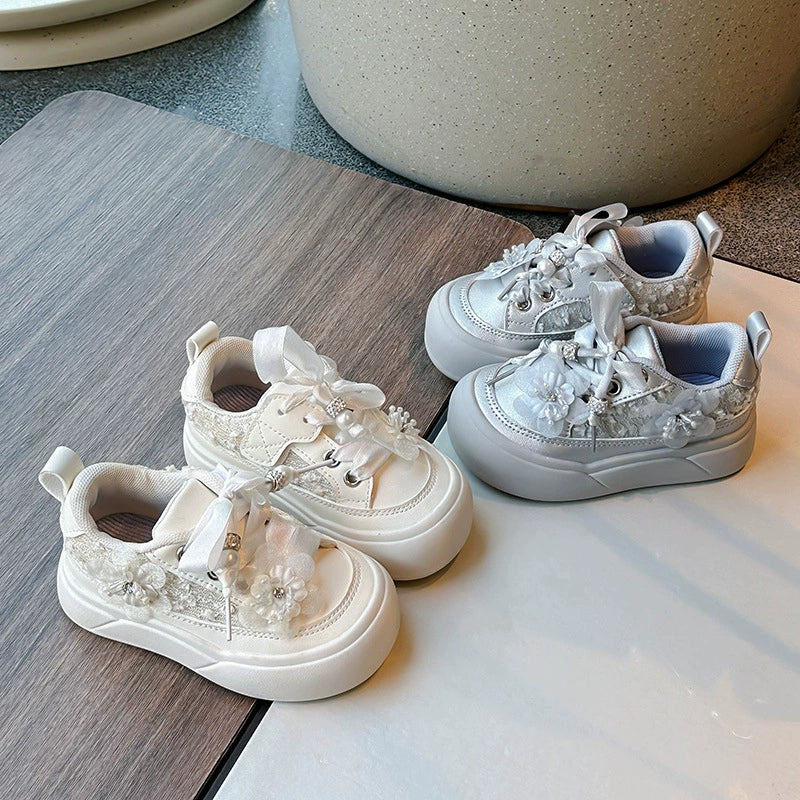 Girls' Floral Sneakers
