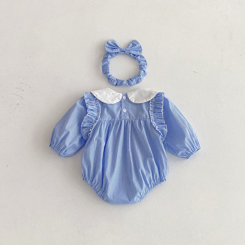 Body/ Striped Children's Dress with Bow
