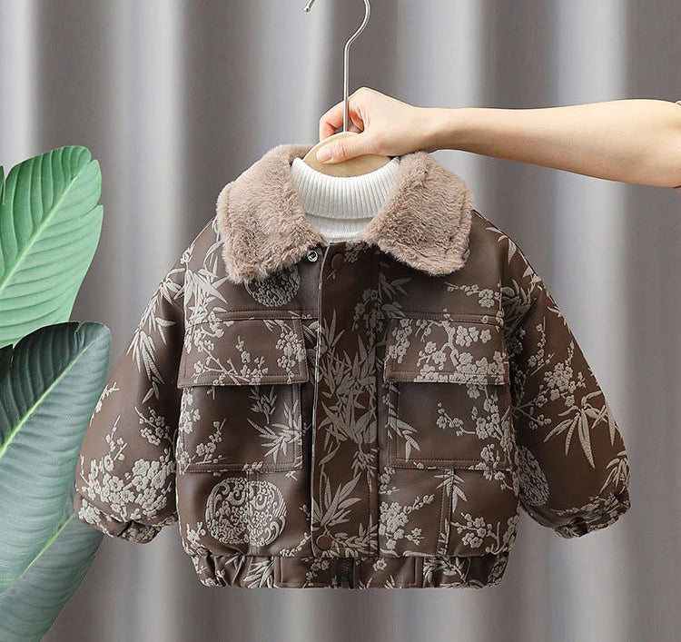 Plush Floral Children's Jacket