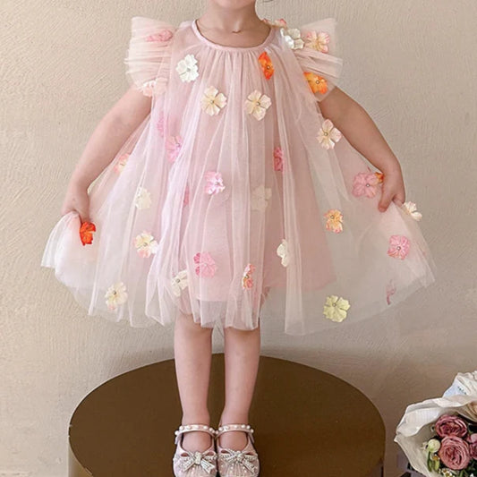 Children's Tulle Flower Dress