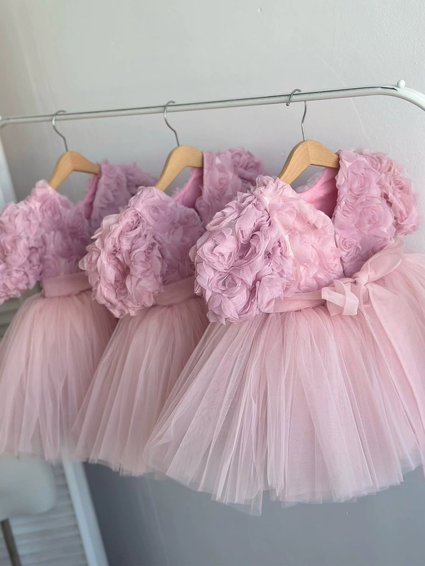 Flower and Tulle Party Dress