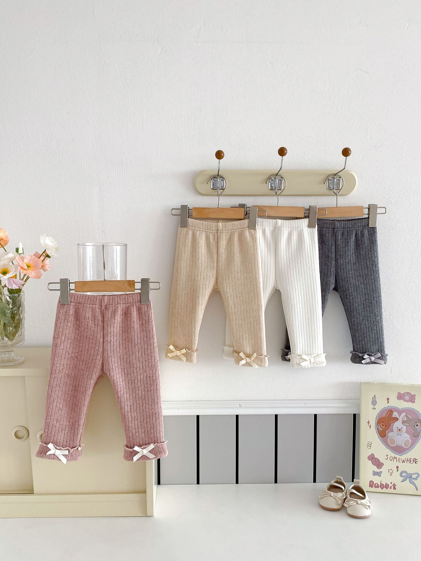 Girls' Lined Pants with Bows