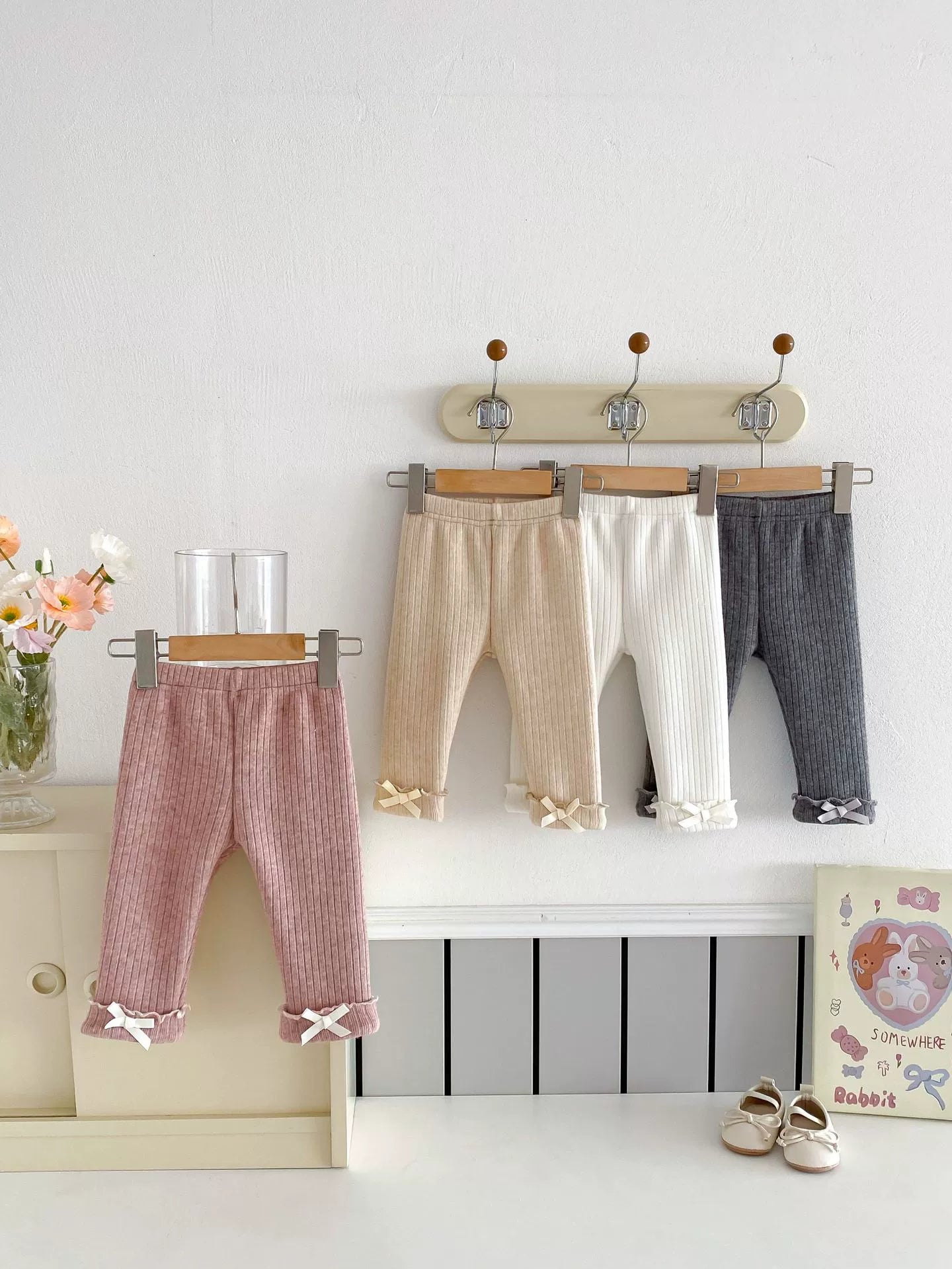 Girls' Lined Pants with Bows