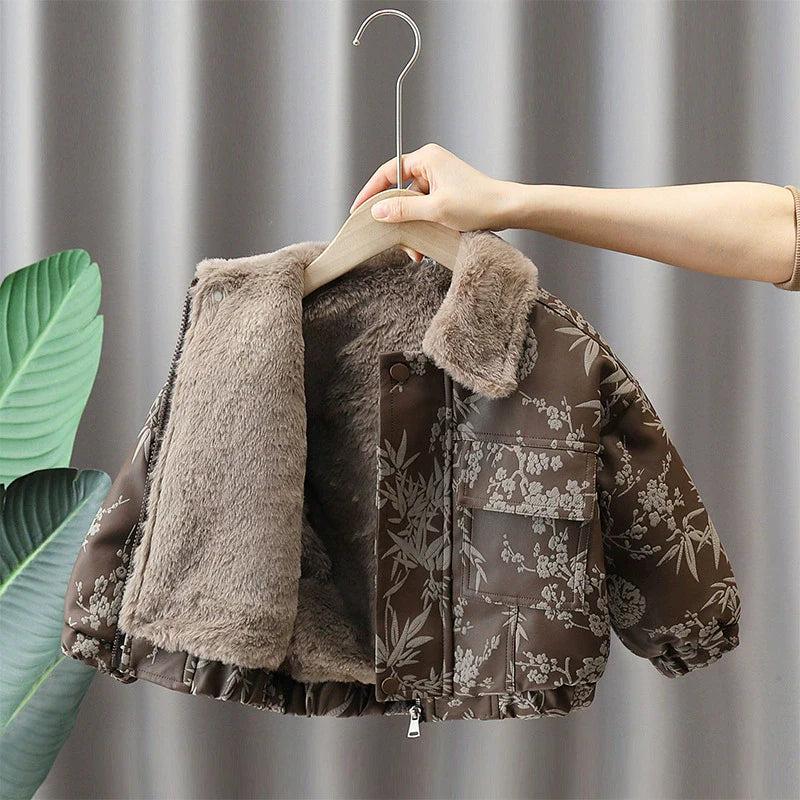 Plush Floral Children's Jacket