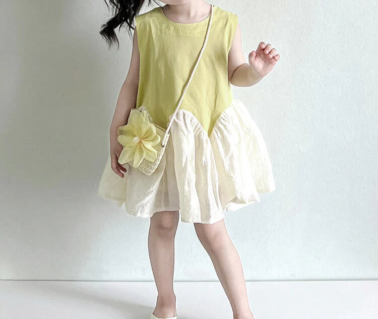 Children's Summer Dress + Flower Bag