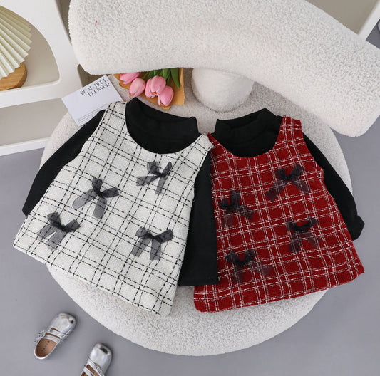 Children's Winter Dress with Bows