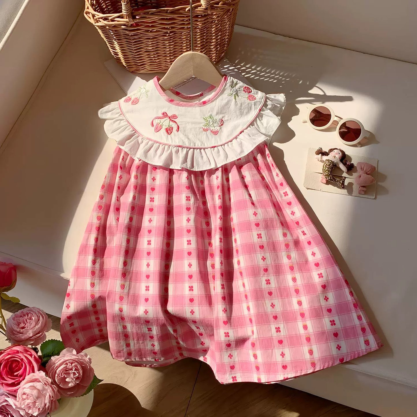 Children's Summer Dress Strawberries