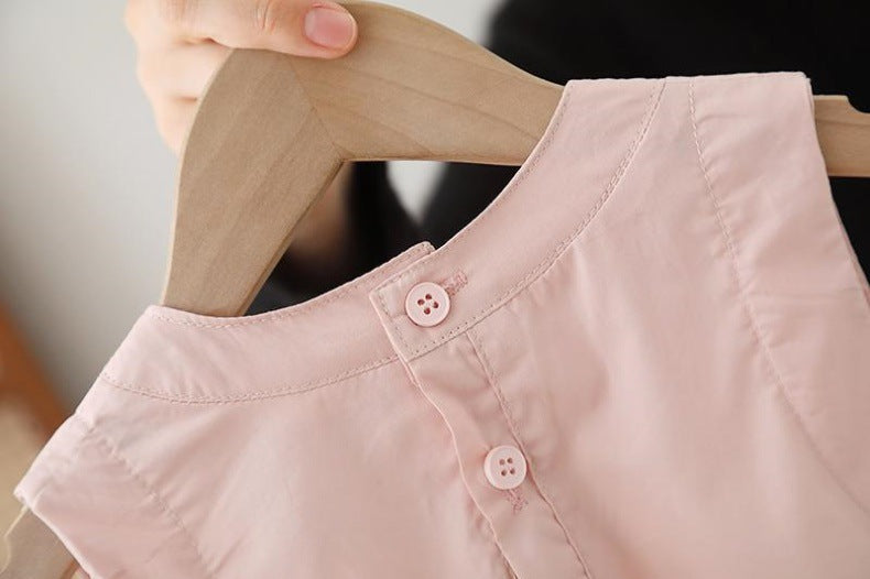 Children's Dress with Pleated Hem and Little Flower