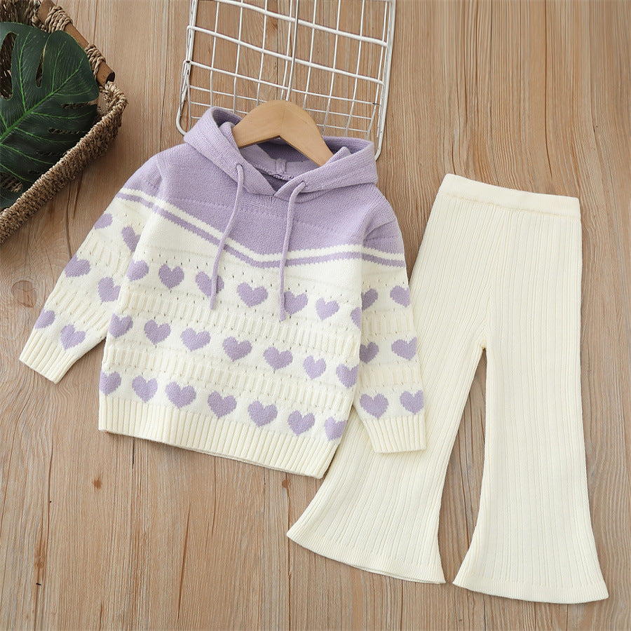 Children's Knitting Set Hearts