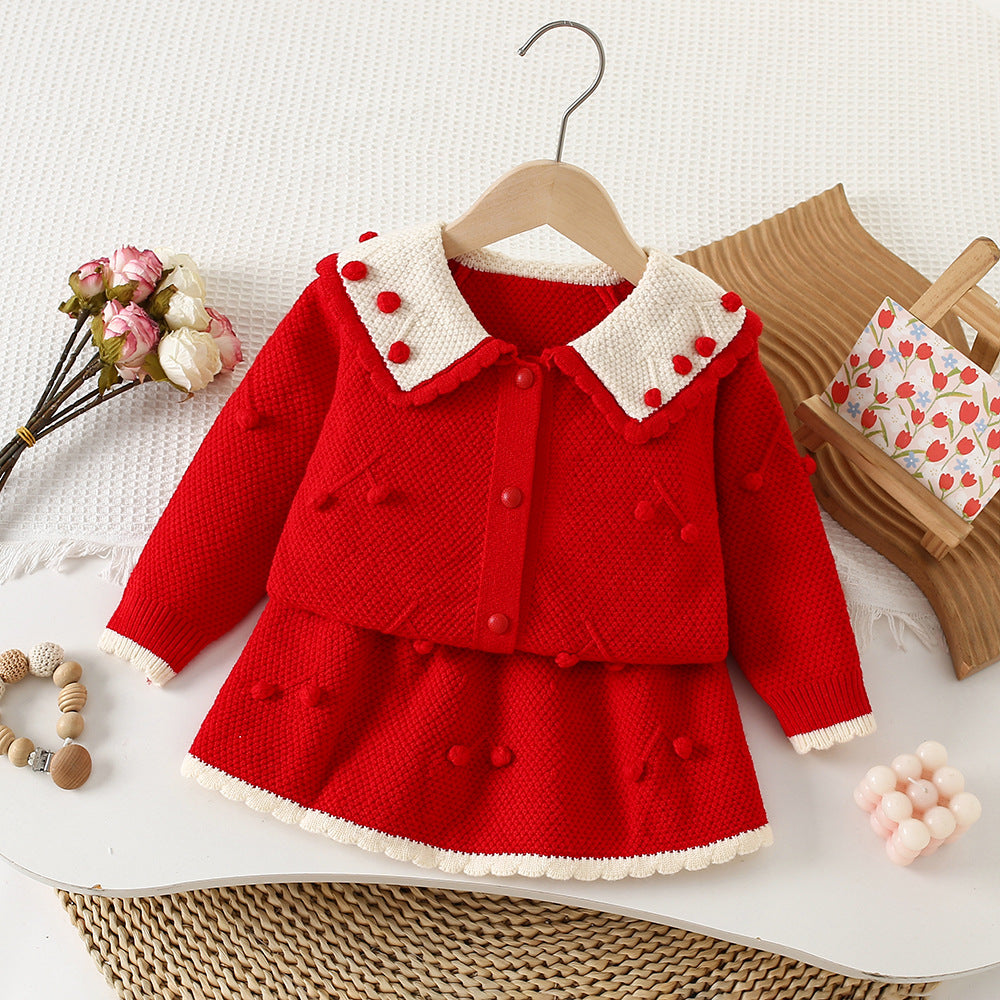 Conjunto de invierno arcoíris para niñas