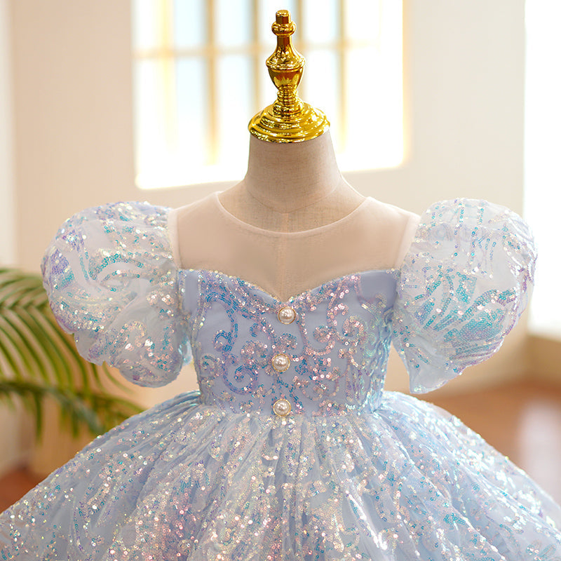 Vestido de fiesta infantil brillante