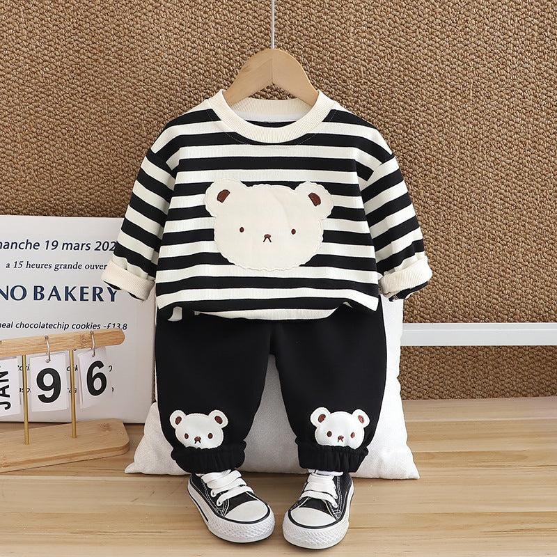 Conjunto infantil de osito de peluche de invierno