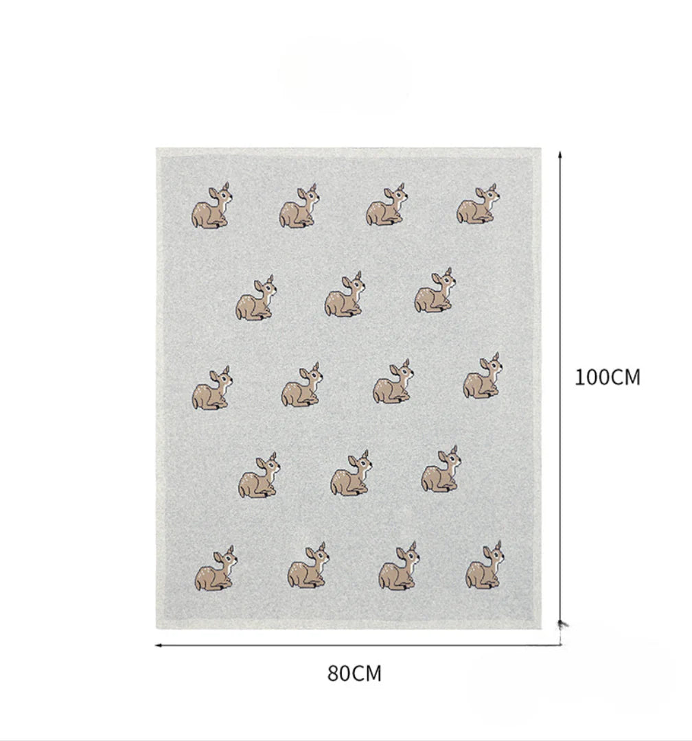 Children's Blanket with Animal Print