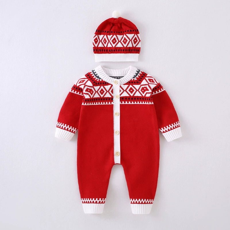 Baby Boys’ Knit Winter Romper
