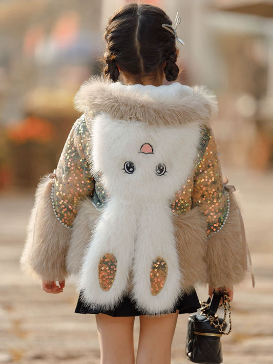 Girls' Glitter Bunny Coat