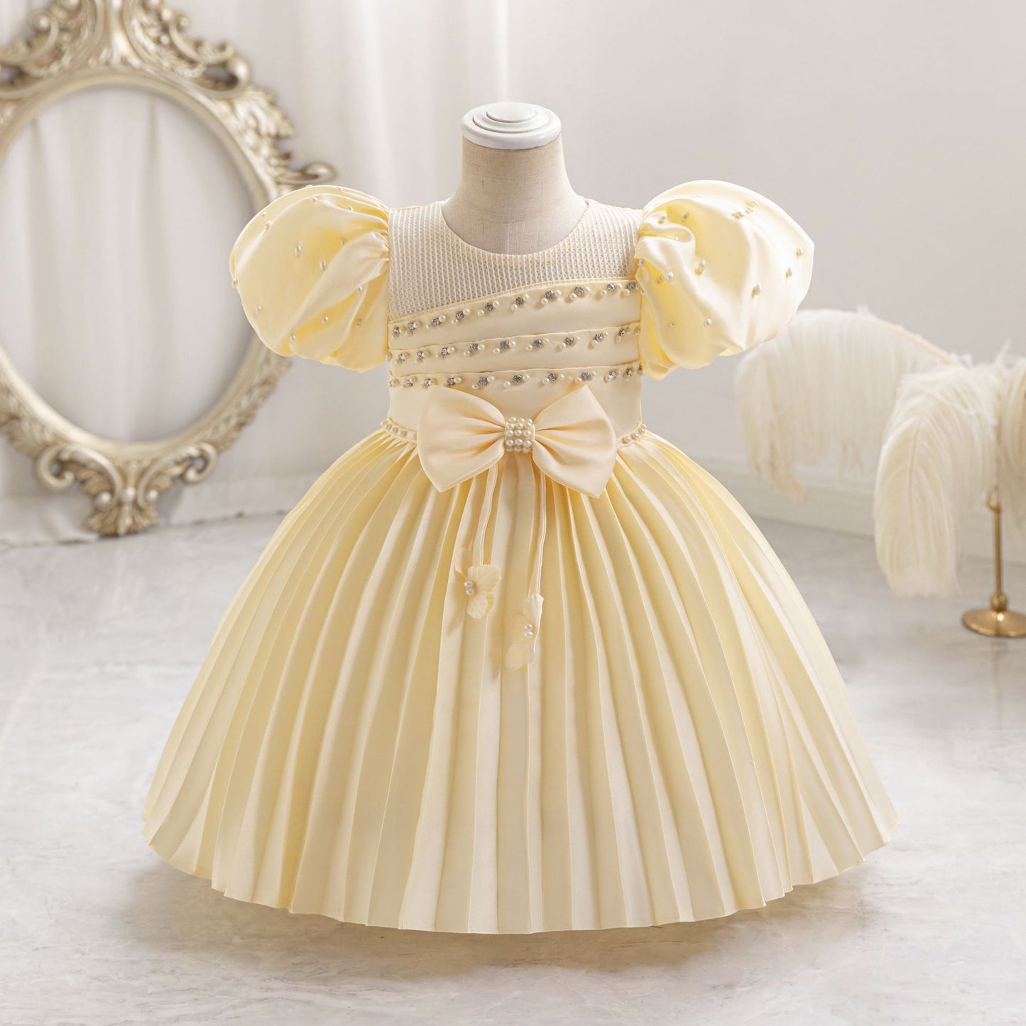 Puffy Pearl Party Dress