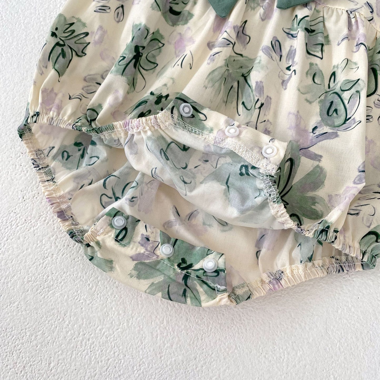 Floral Bow Girl's Bodysuit