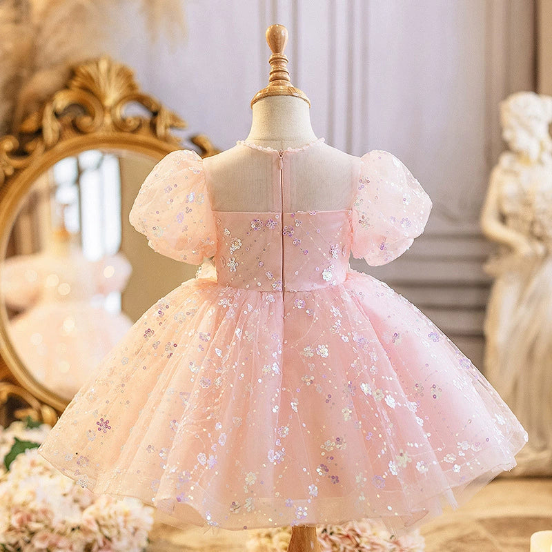 Children's Butterfly Sequin Party Dress