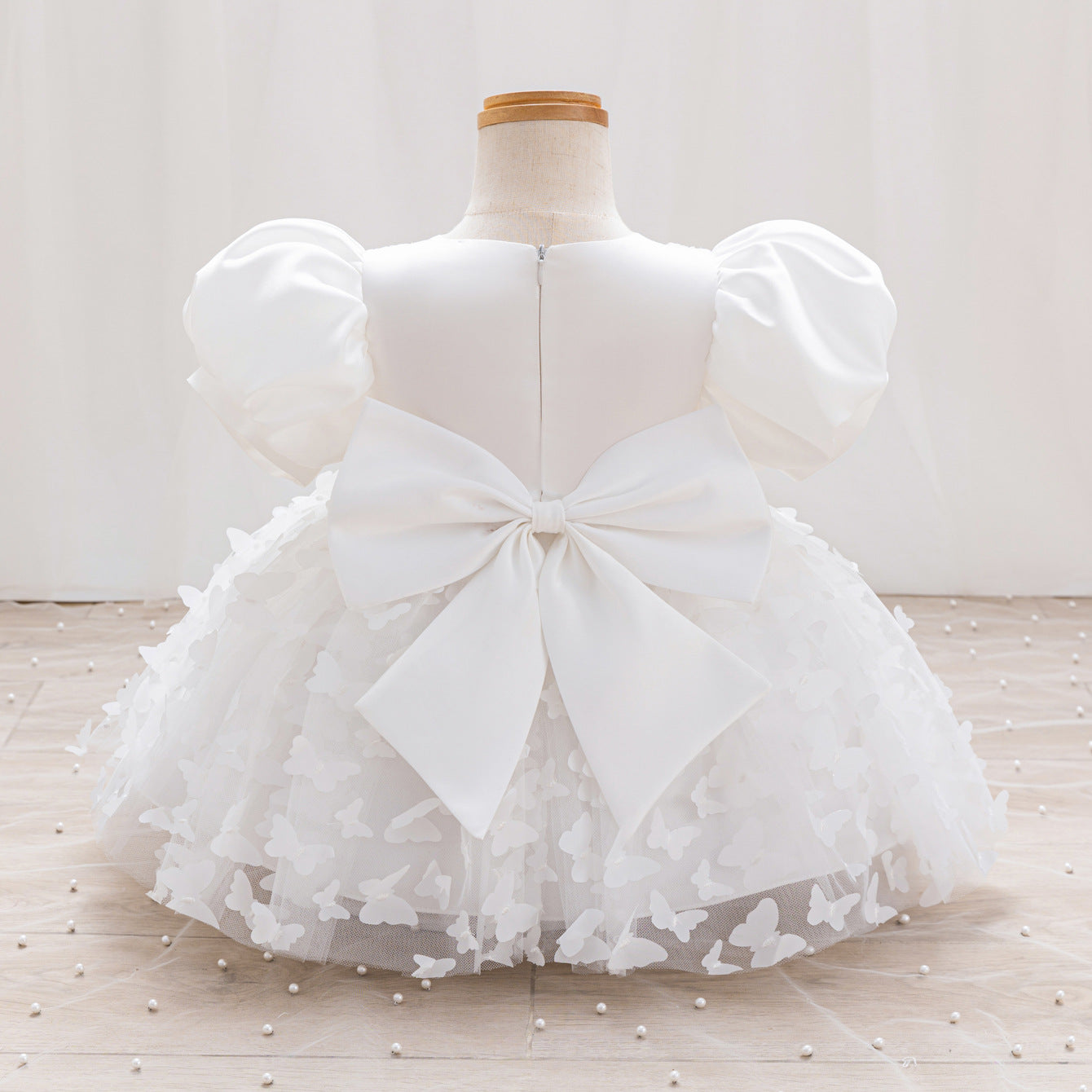 Children's Party Dress with Butterflies and Bows