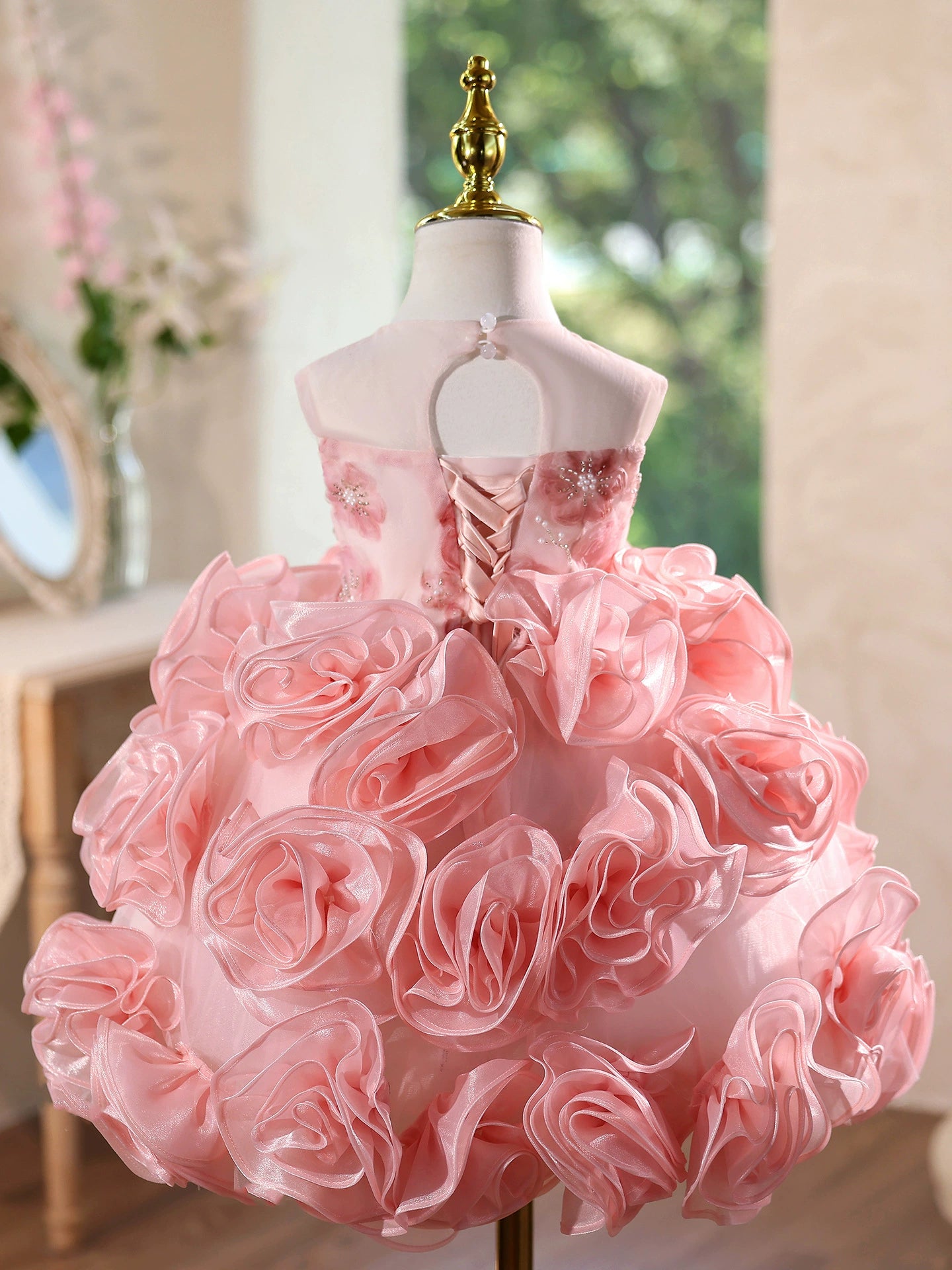 Children's Floral Sequin Dress