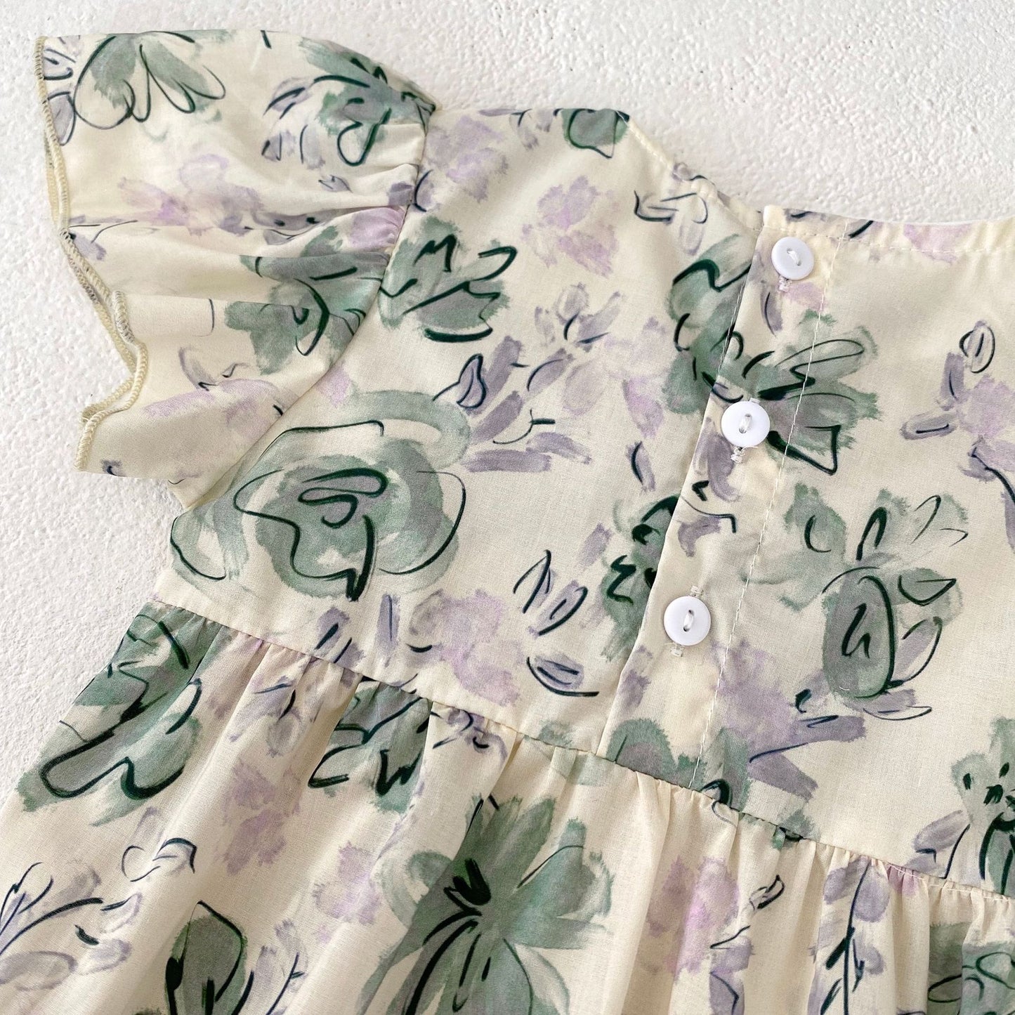 Floral Bow Girl's Bodysuit