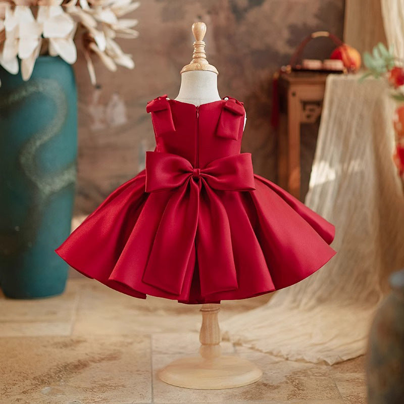 Red Pearl Children's Party Dress