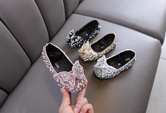 Shiny Bow Girls' Shoes