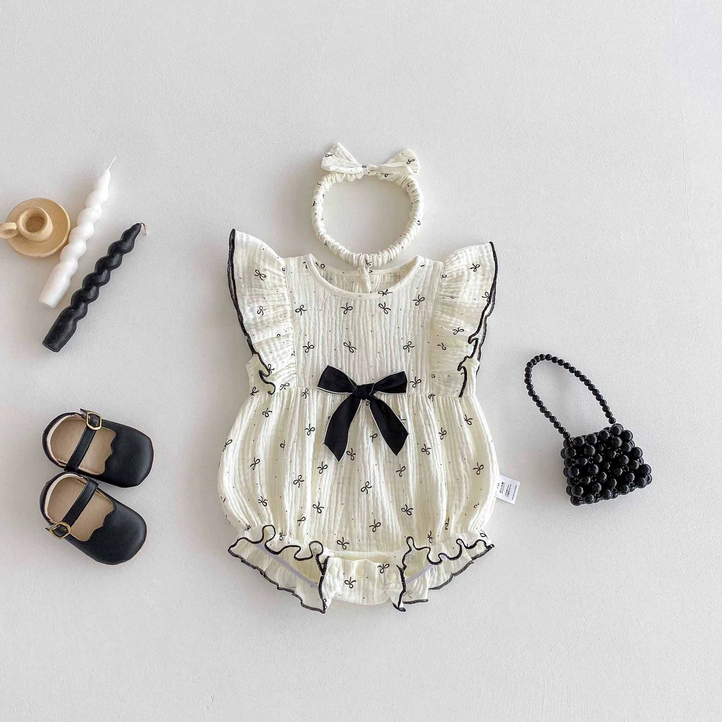 Girls' Bow Bodysuit