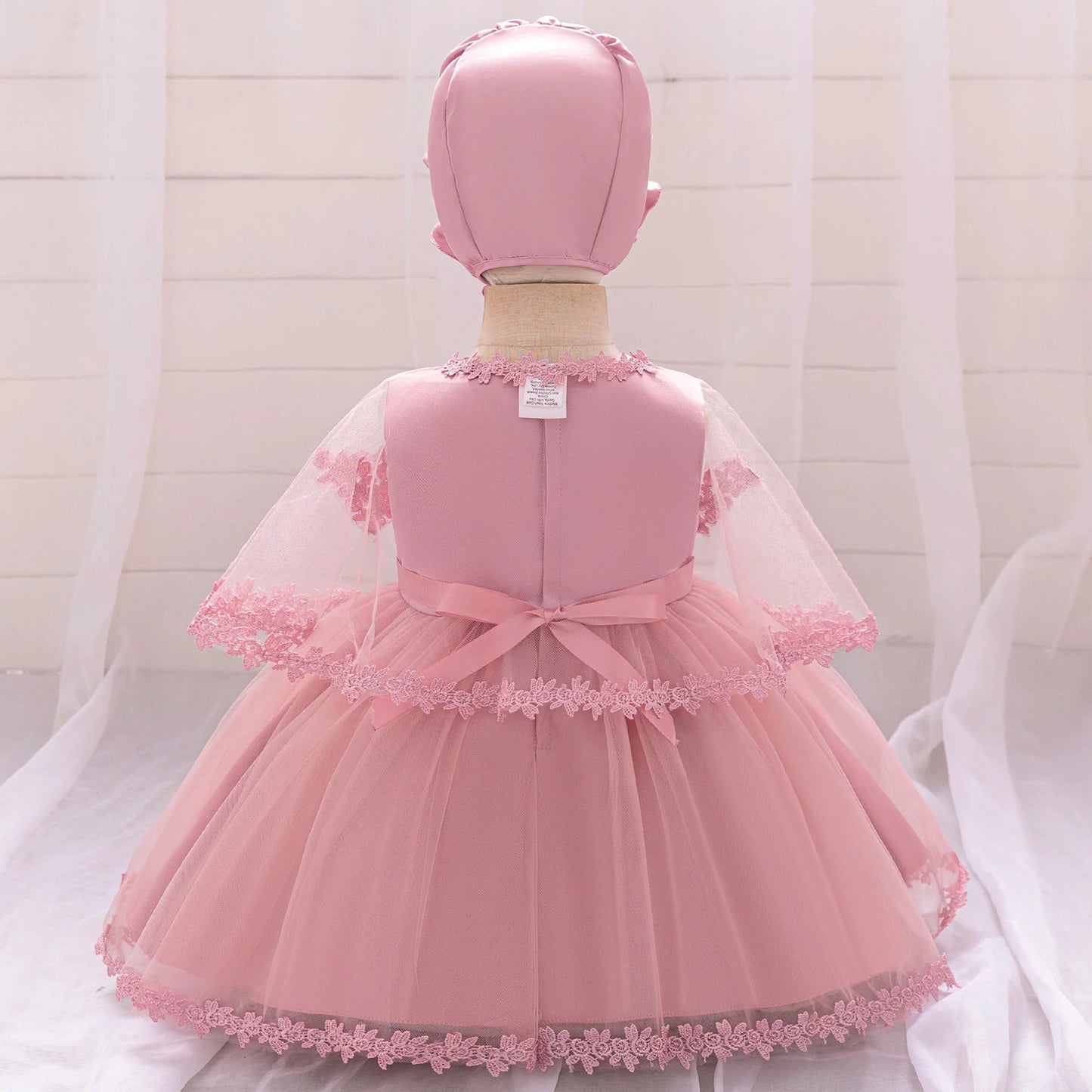 Luxury Children's Dress with Flower Embroidery
