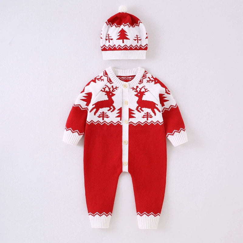 Baby Boys’ Knit Winter Romper