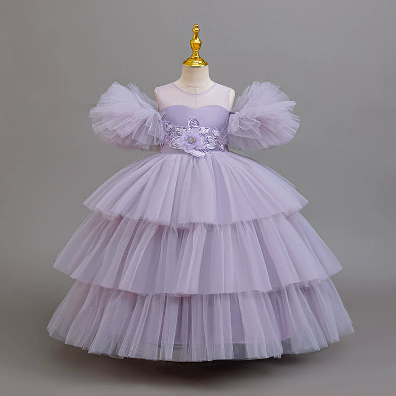 Children's Tulle Flower Party Dress