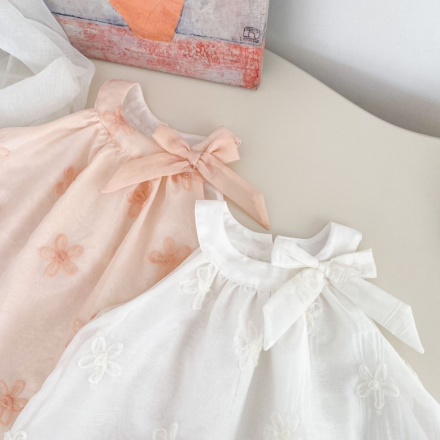 Children's Tulle Dress with Little Flowers