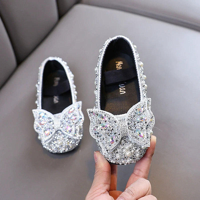 Shiny Bow Girls' Shoes