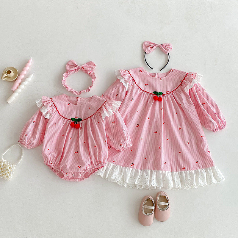 Pink Cherry Children's Bodysuit/Dress