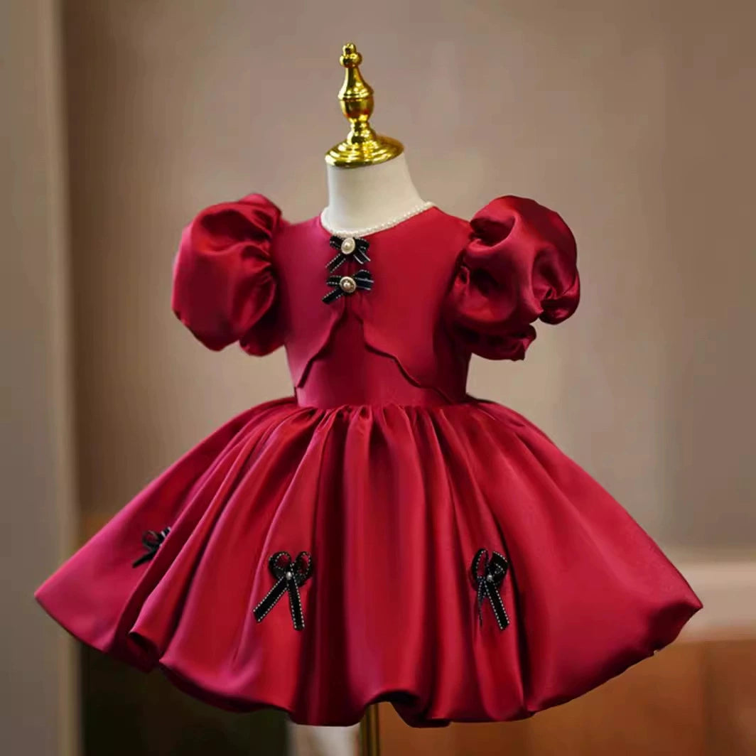 Children's Pearl Bow Dress