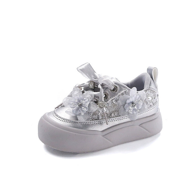 Girls' Floral Sneakers