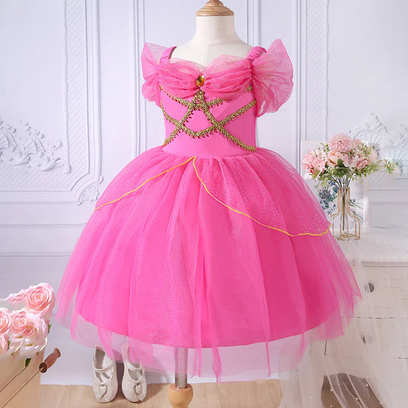 Vestido infantil de princesa brillante