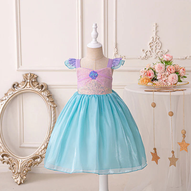 Vestido infantil de princesa sirena