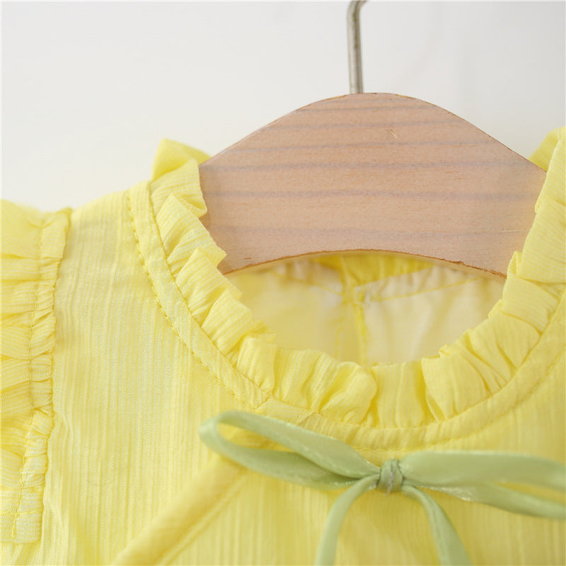 Children's Summer Dress with Little Flowers