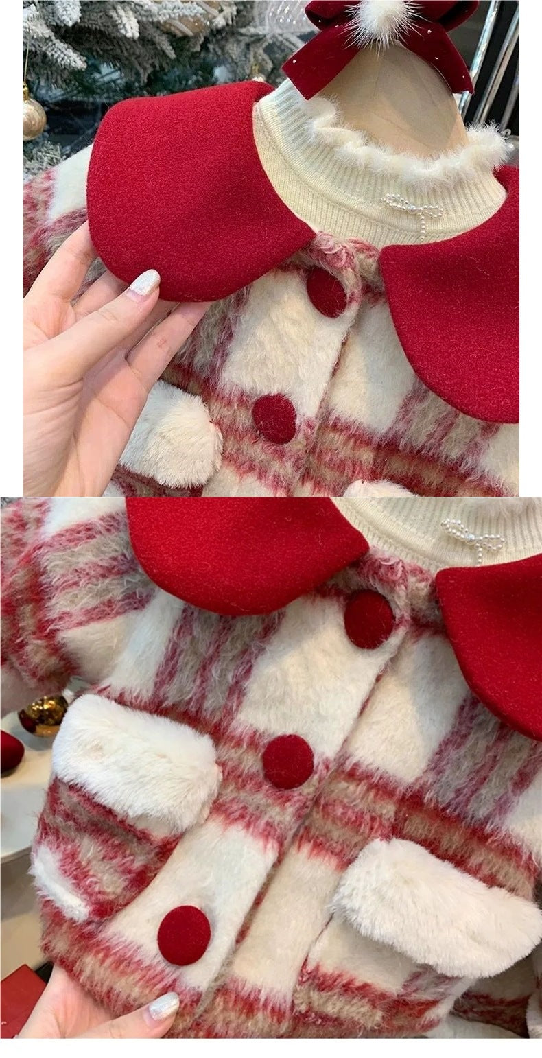 Red Plaid Girls' Set