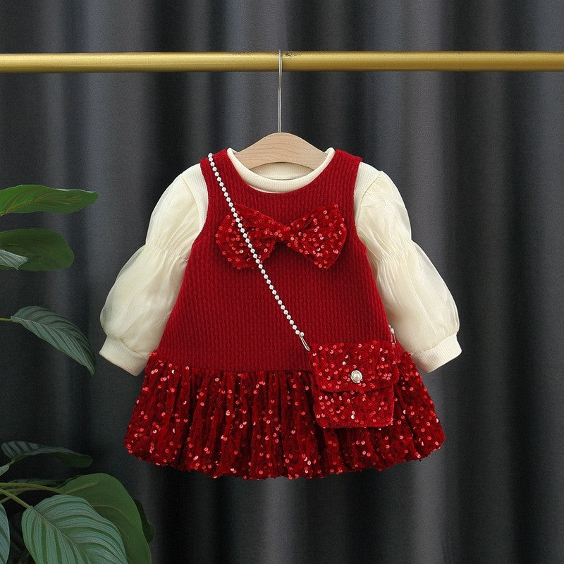 Shiny Children's Dress + Blouse